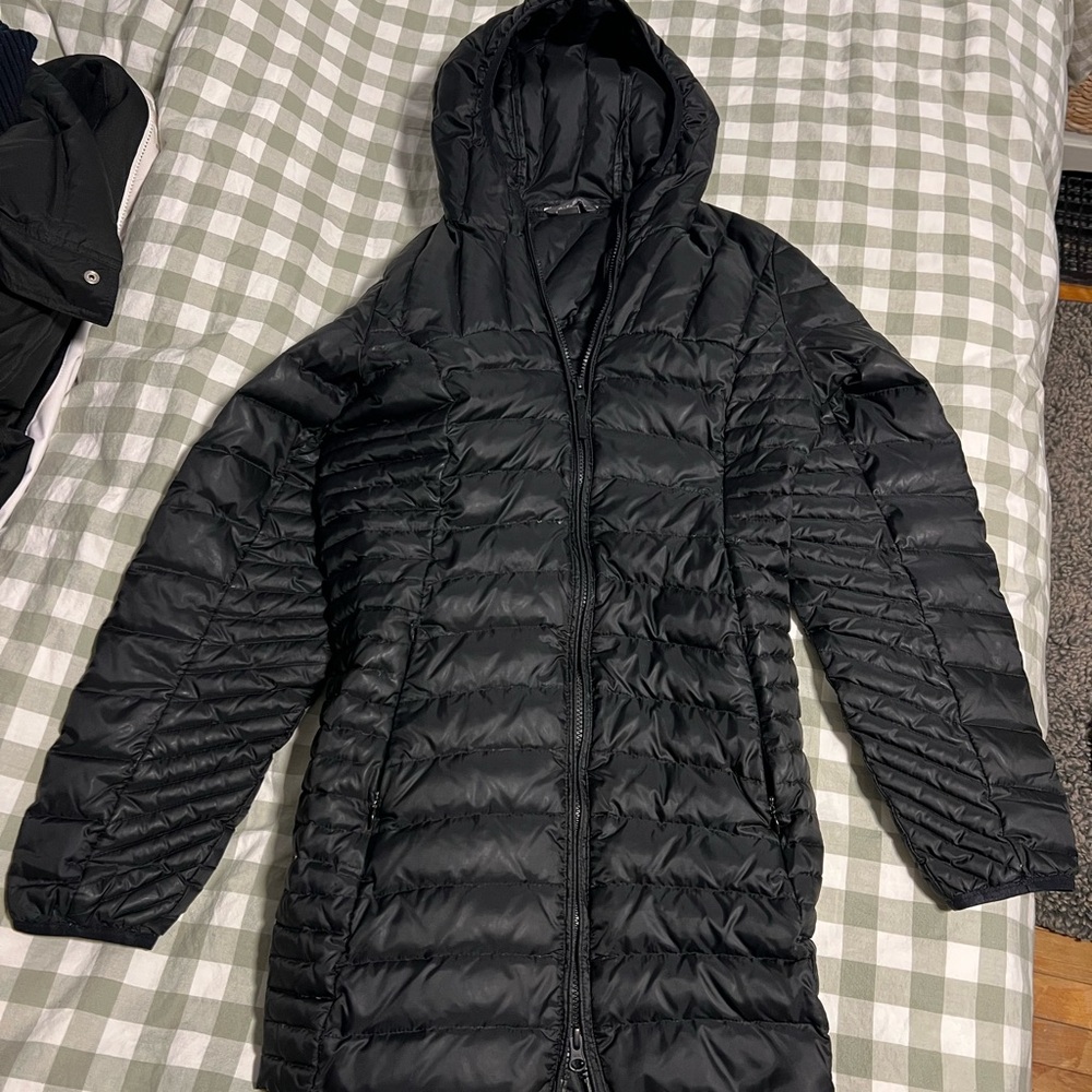 Eddie Bauer Women's Black Hooded Puffer Coat